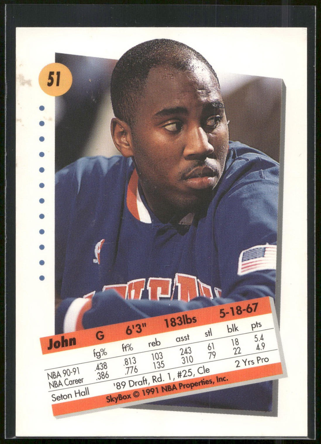 1991-92 SkyBox #51 John Morton