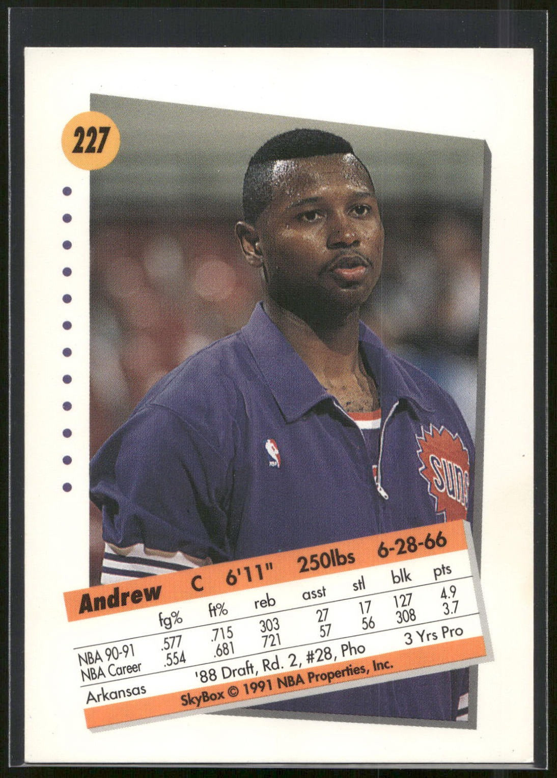 1991-92 SkyBox #227 Andrew Lang