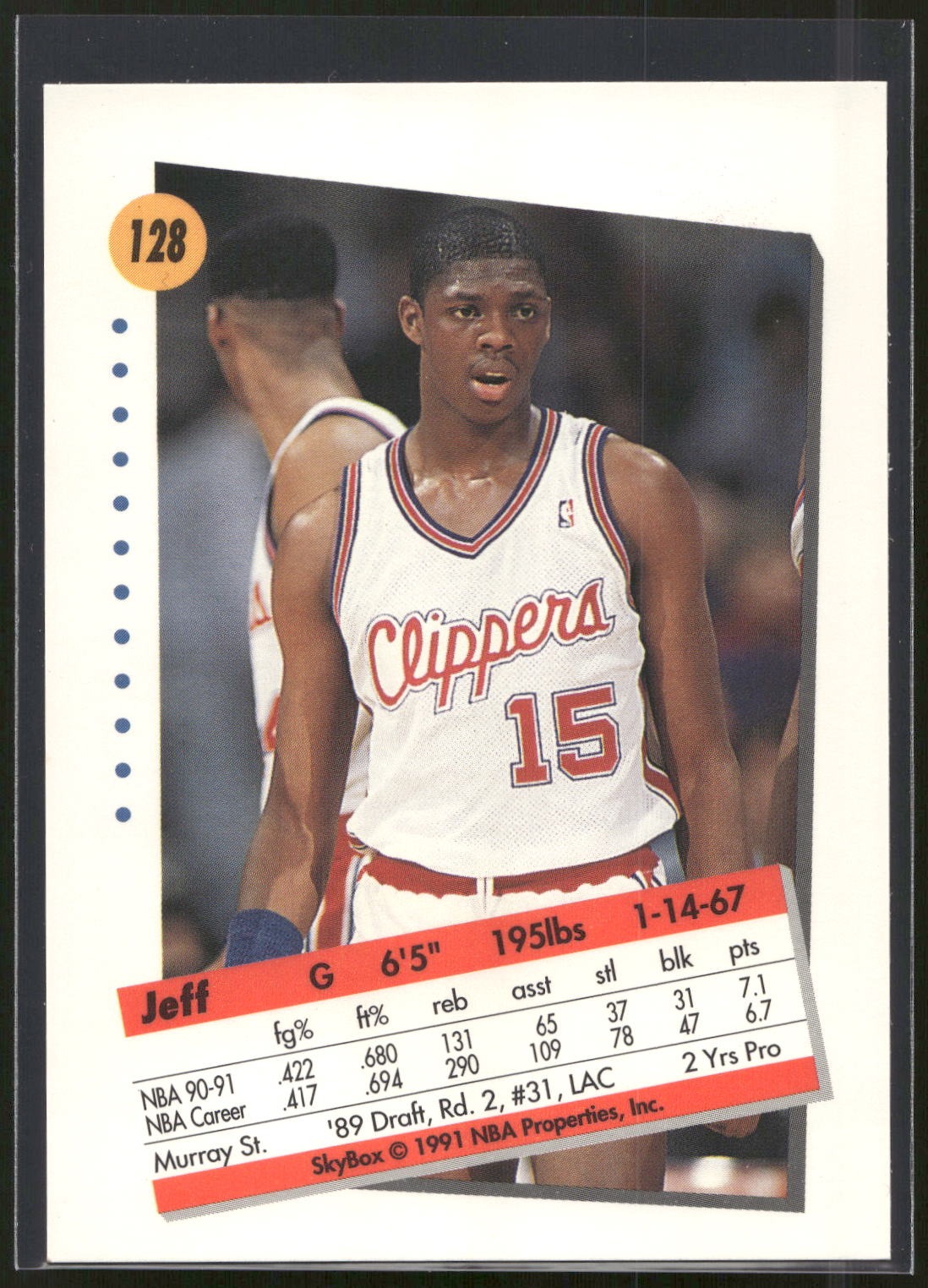 1991-92 SkyBox #128 Jeff Martin