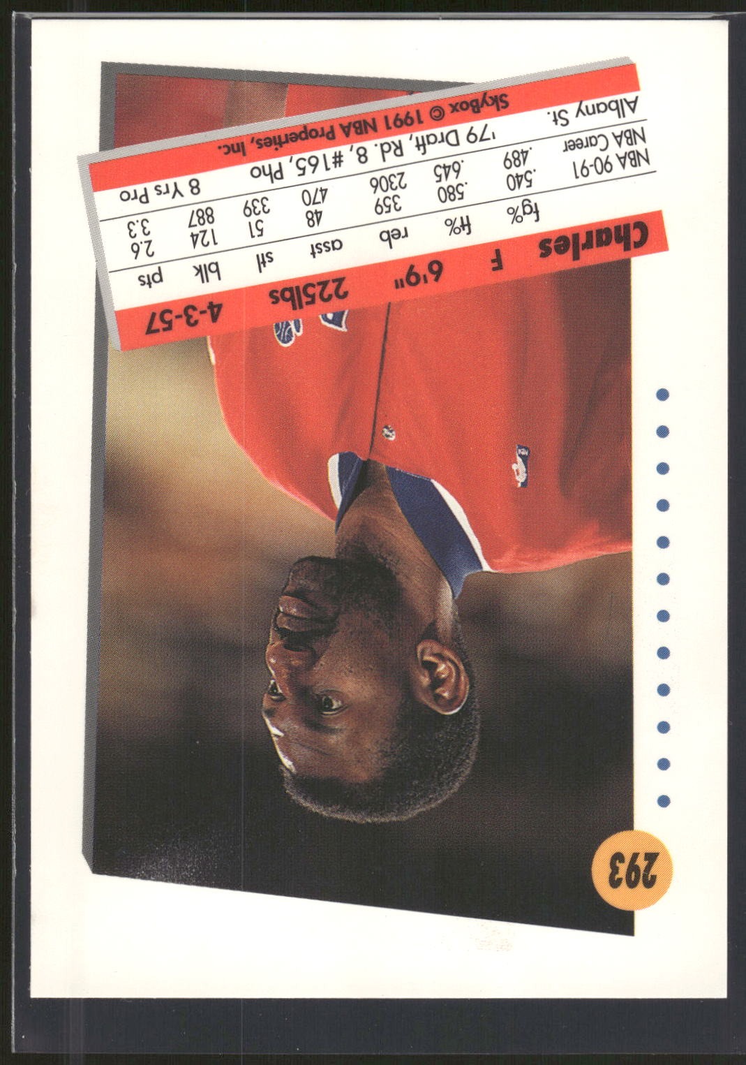 1991-92 SkyBox #293 Charles Jones