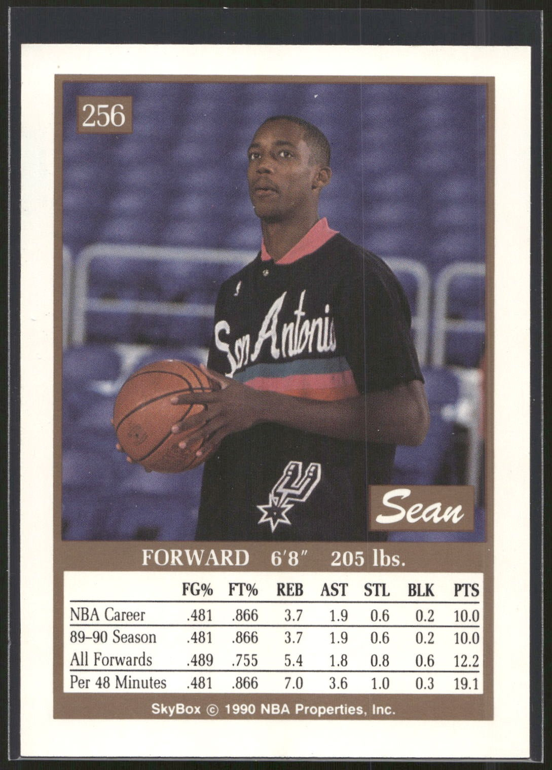 1990-91 SkyBox #256 Sean Elliott