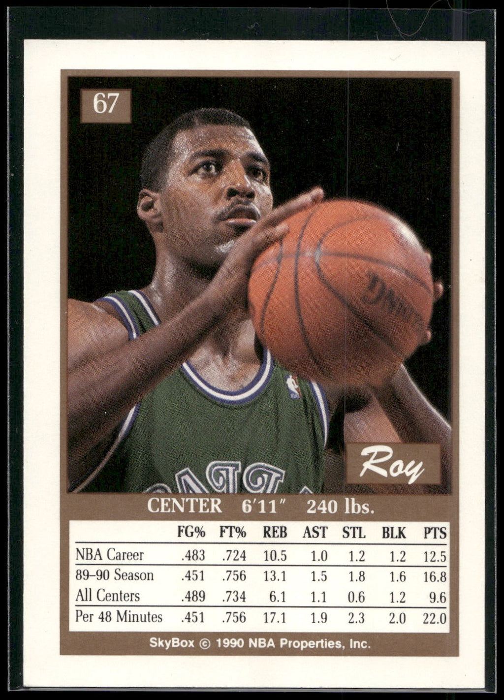 1990-91 SkyBox #67 Roy Tarpley