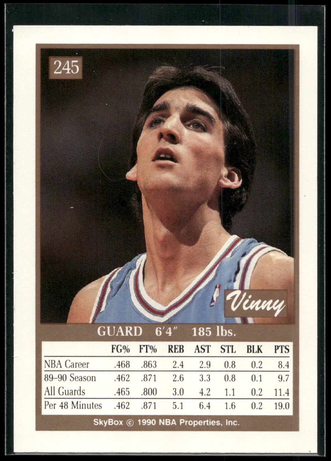 1990-91 SkyBox #245 Vinny Del Negro