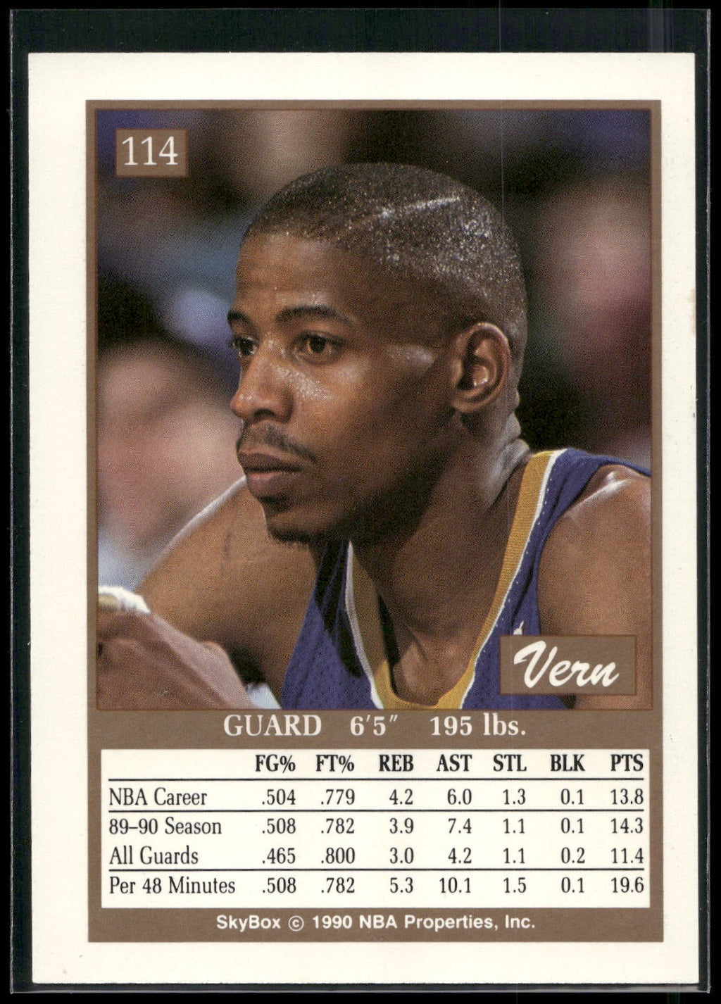 1990-91 SkyBox #114 Vern Fleming