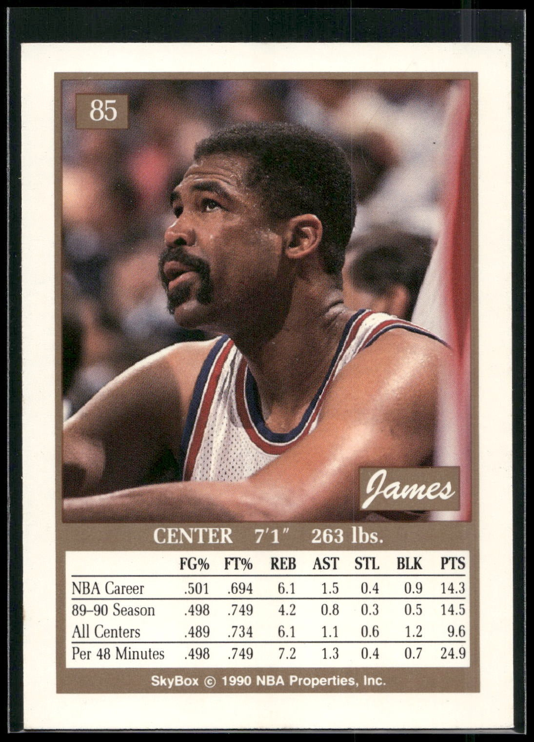 1990-91 SkyBox #85 James Edwards