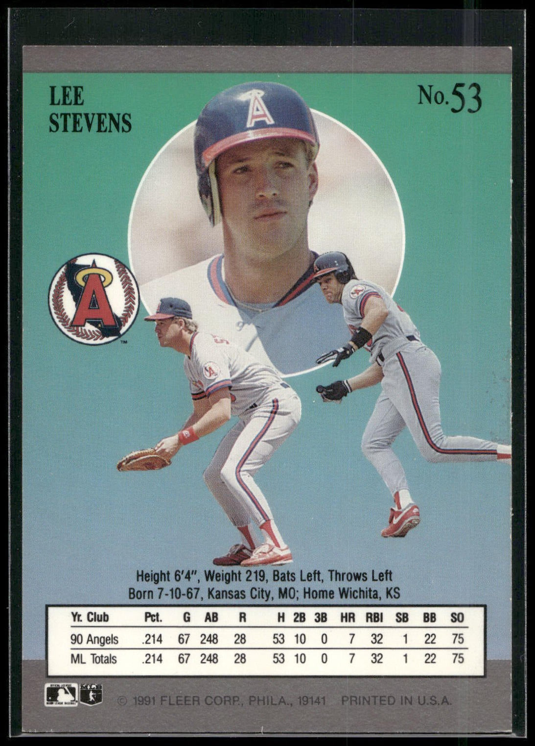 1991 Ultra #53 Lee Stevens