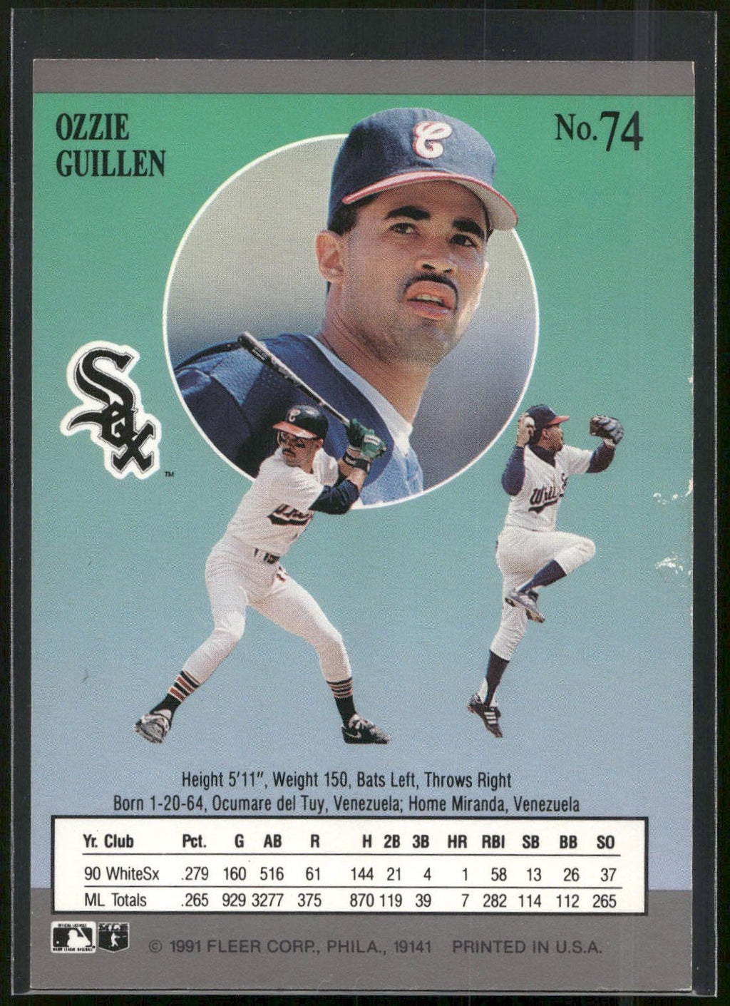 1991 Ultra #74 Ozzie Guillen