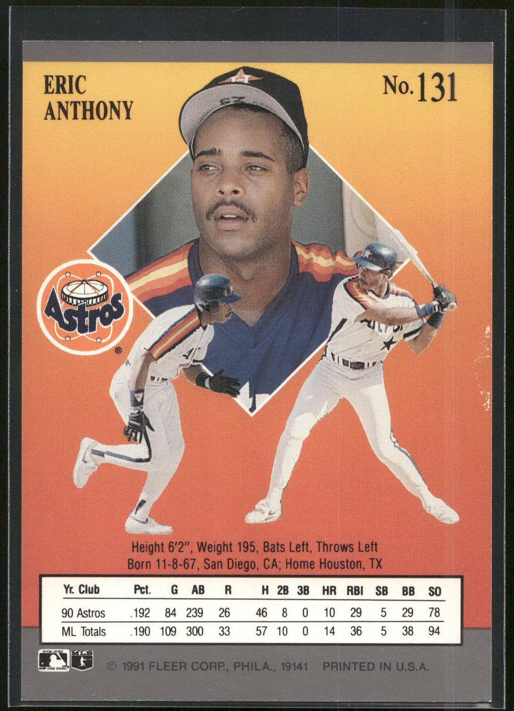 1991 Ultra #131 Eric Anthony