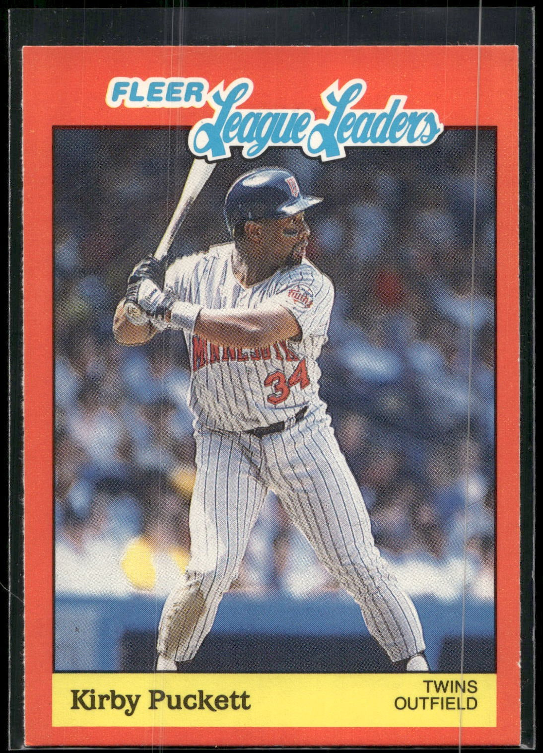 1989 Fleer League Leaders #30 Kirby Puckett