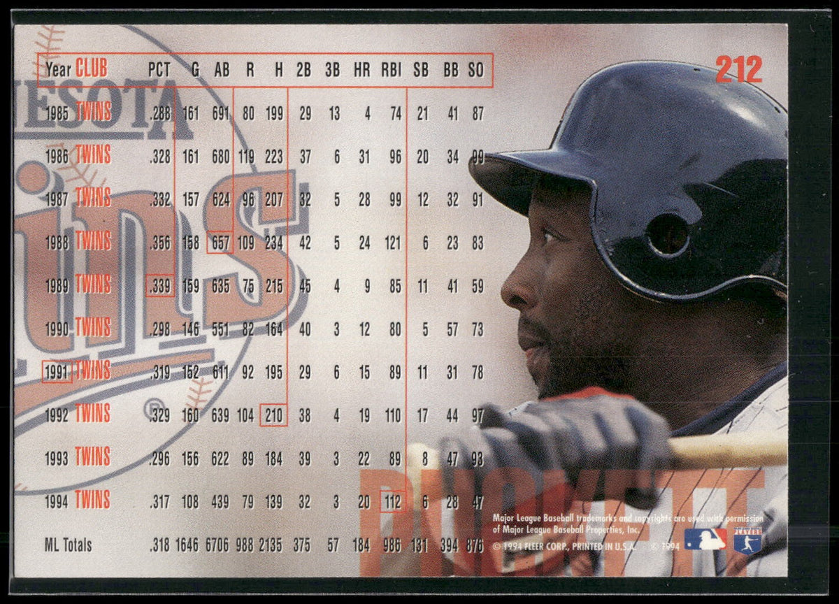 1995 Fleer #212 Kirby Puckett