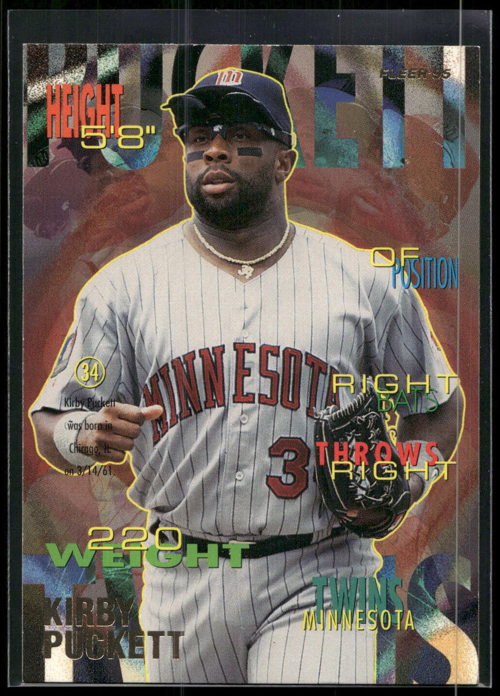1995 Fleer #212 Kirby Puckett