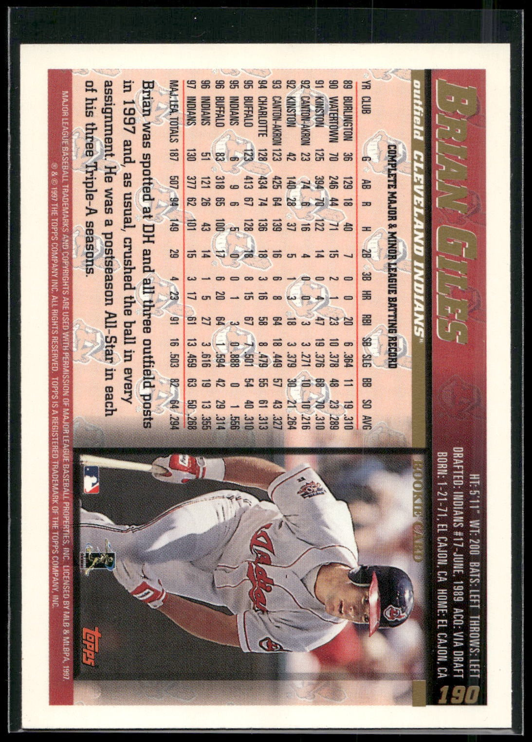 1998 Topps #190 Brian Giles