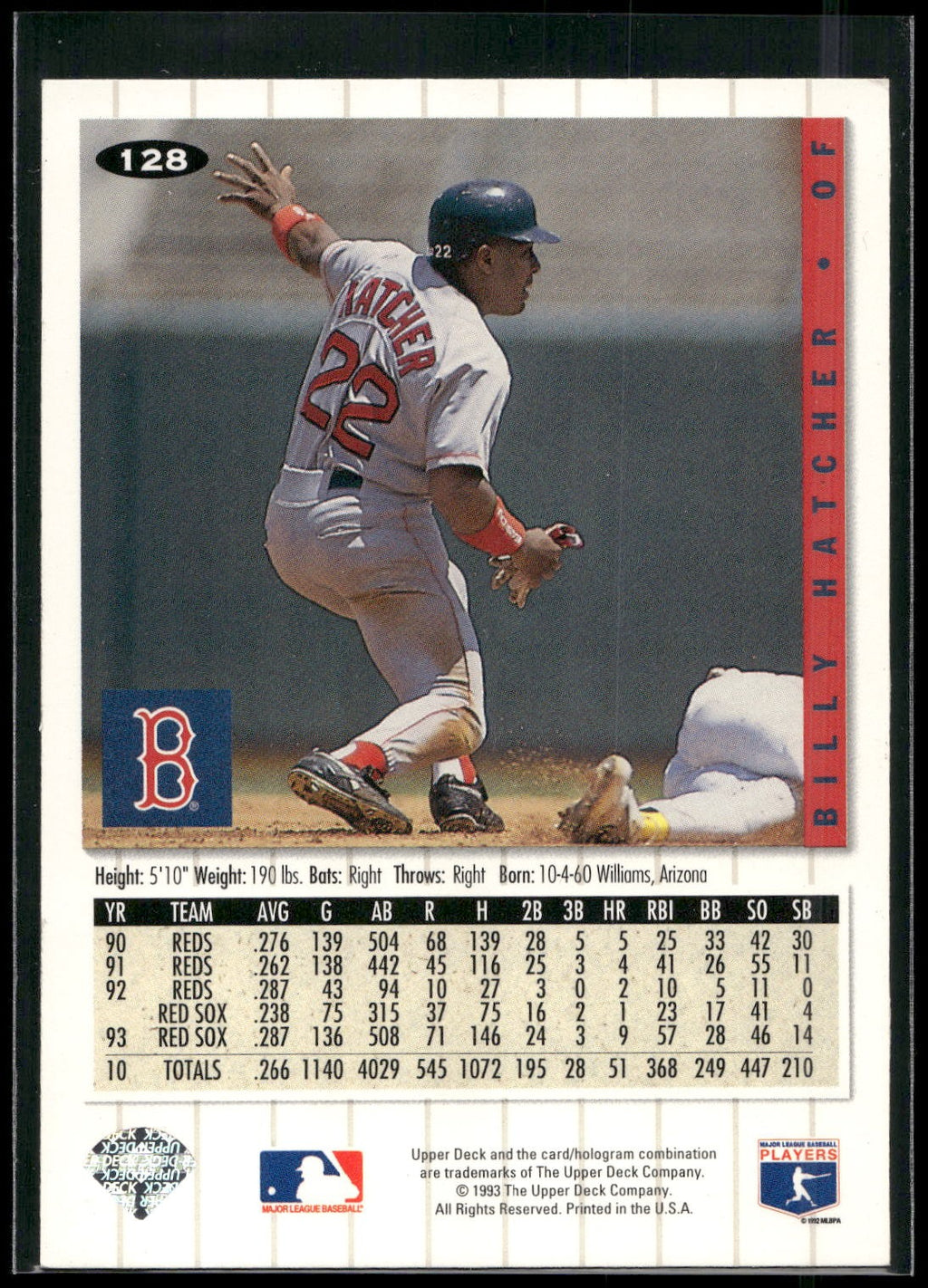1994 Collector's Choice #128 Billy Hatcher