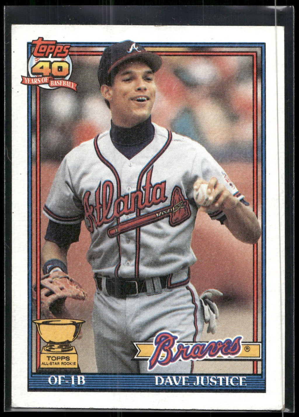 1991 Topps #329 Dave Justice