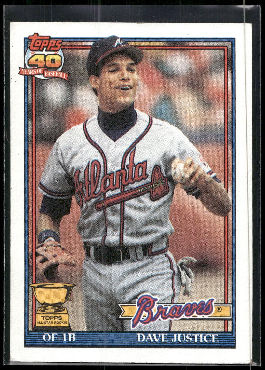 1991 Topps #329 Dave Justice