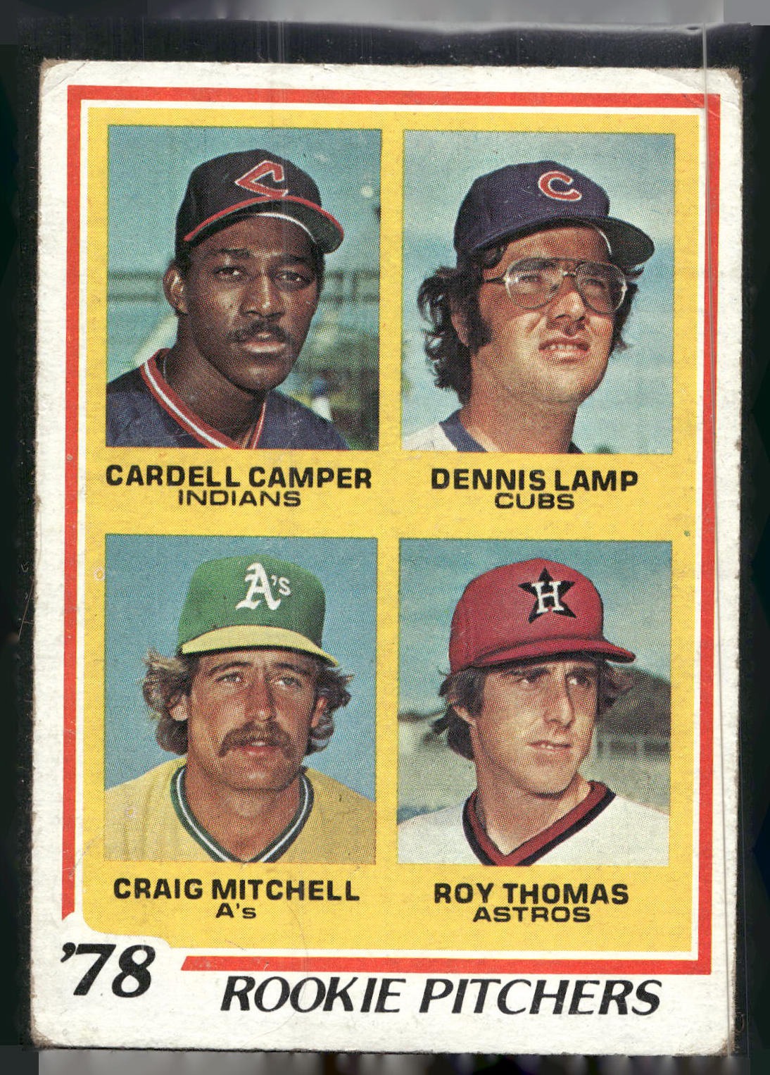 1978 Topps #711 (Cardell Camper / Dennis Lamp / Craig Mitchell / Roy Thomas)