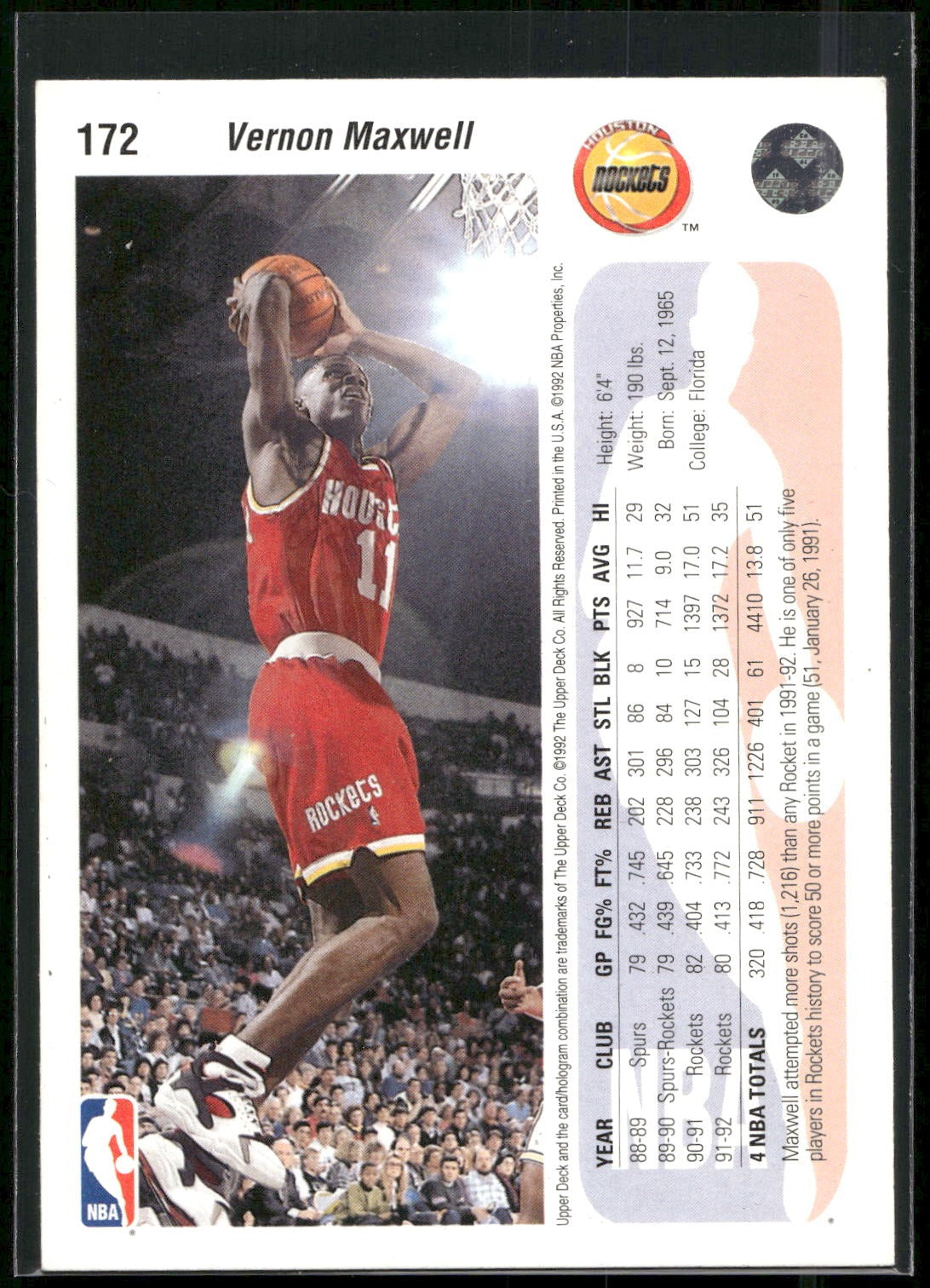 1992-93 Upper Deck #172 Vernon Maxwell