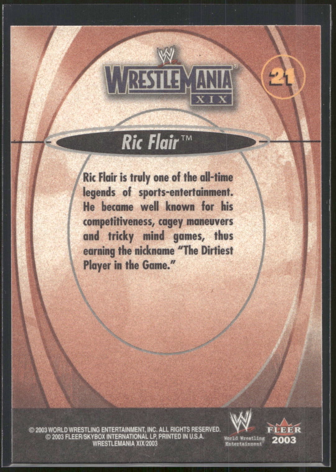 2003 Fleer WWE WrestleMania XIX #21 Ric Flair