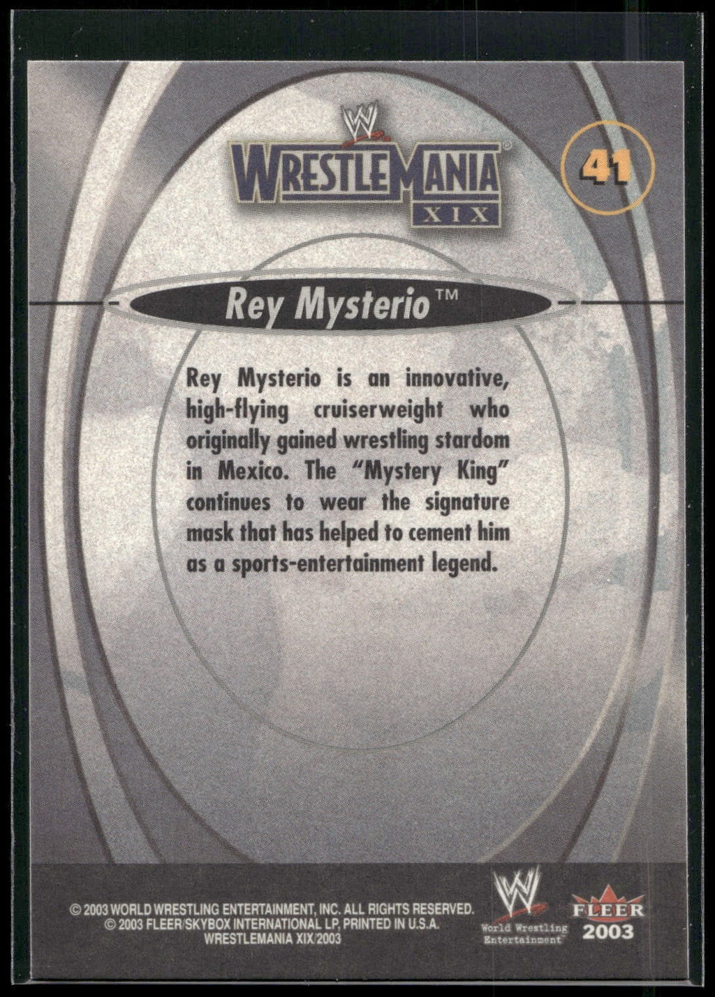 2003 Fleer WWE WrestleMania XIX #41 Rey Mysterio