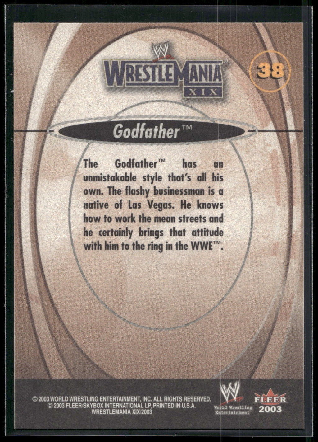 2003 Fleer WWE WrestleMania XIX #38 Godfather