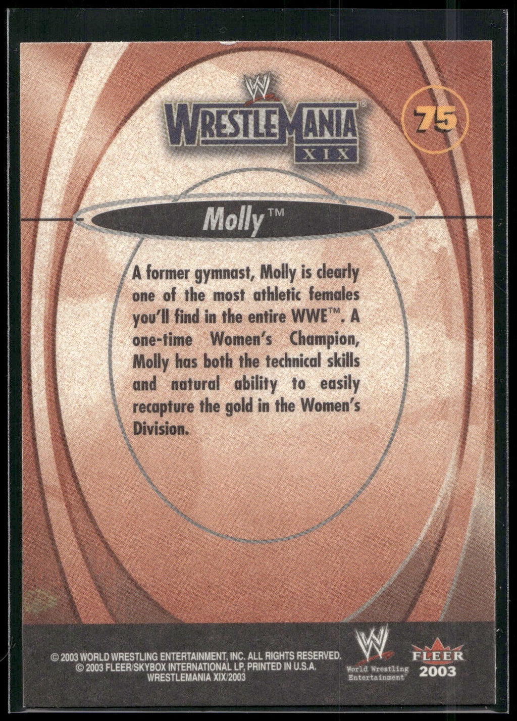 2003 Fleer WWE WrestleMania XIX #75 Molly Holly