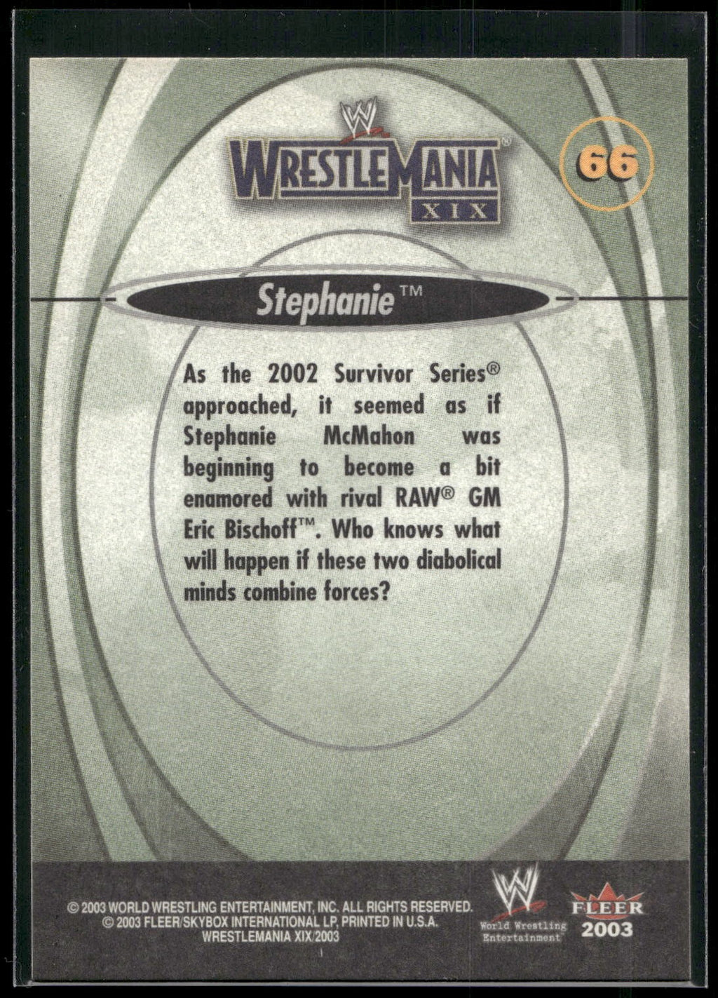 2003 Fleer WWE WrestleMania XIX #66 Stephanie