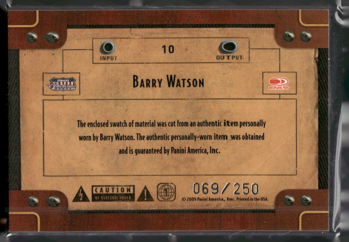 2009 Donruss Americana #10 Barry Watson TV Stars Material Small Screen