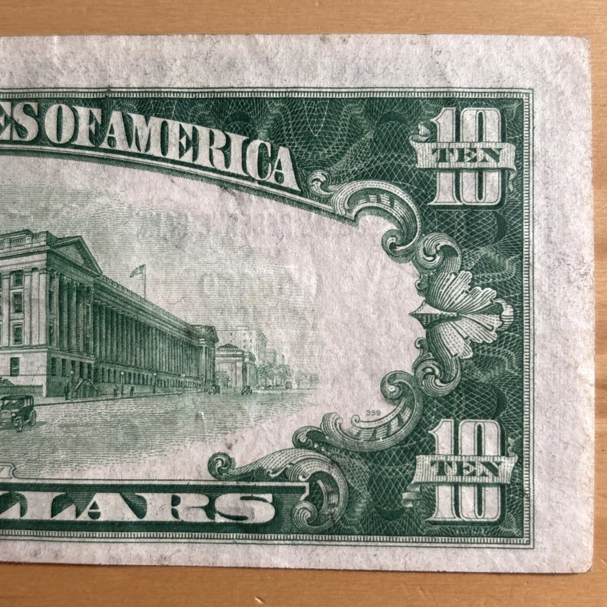 1929 $10 Federal Reserve Bank Note Chicago Illinois Brown Seal Currency