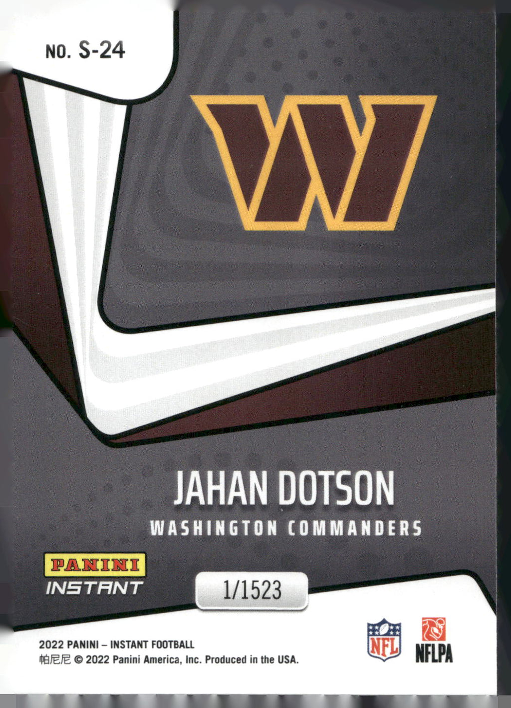 2022 Panini Instant NFL Supernova Complete 24-Card Set 1/1523