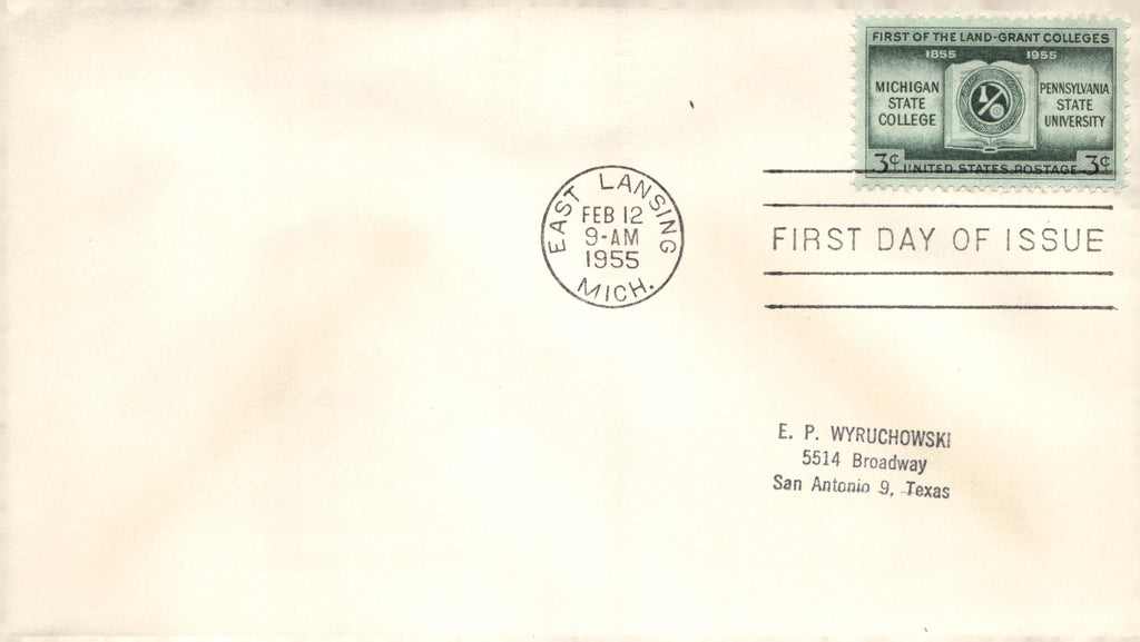 1952-1955 US Postal First Day Cover Envelope Lot of 5