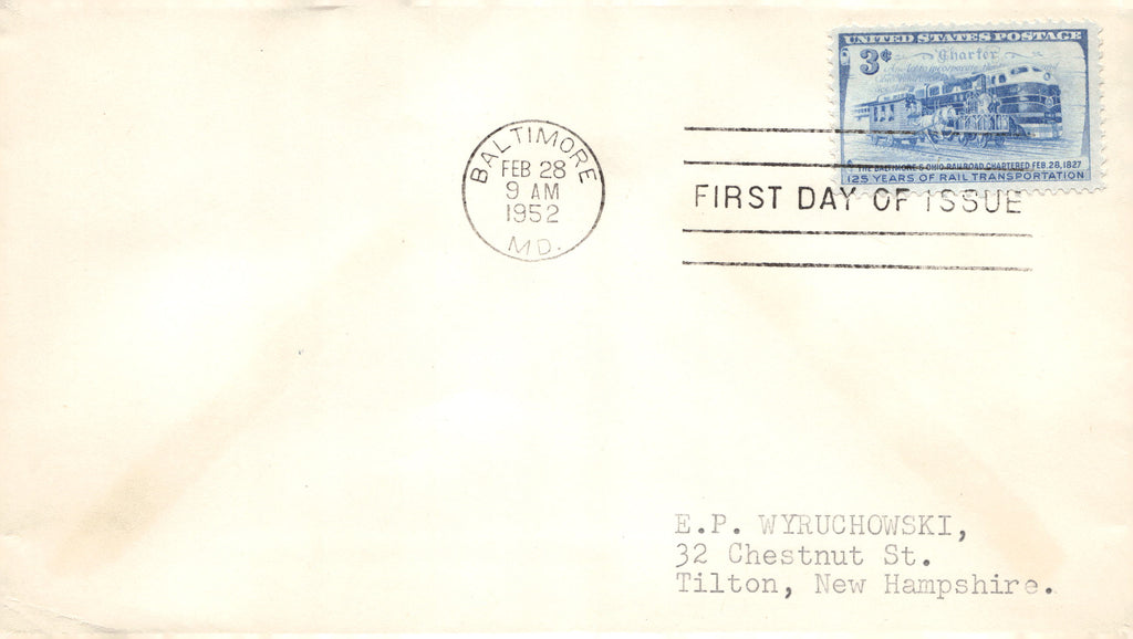 1952-1955 US Postal First Day Cover Envelope Lot of 5
