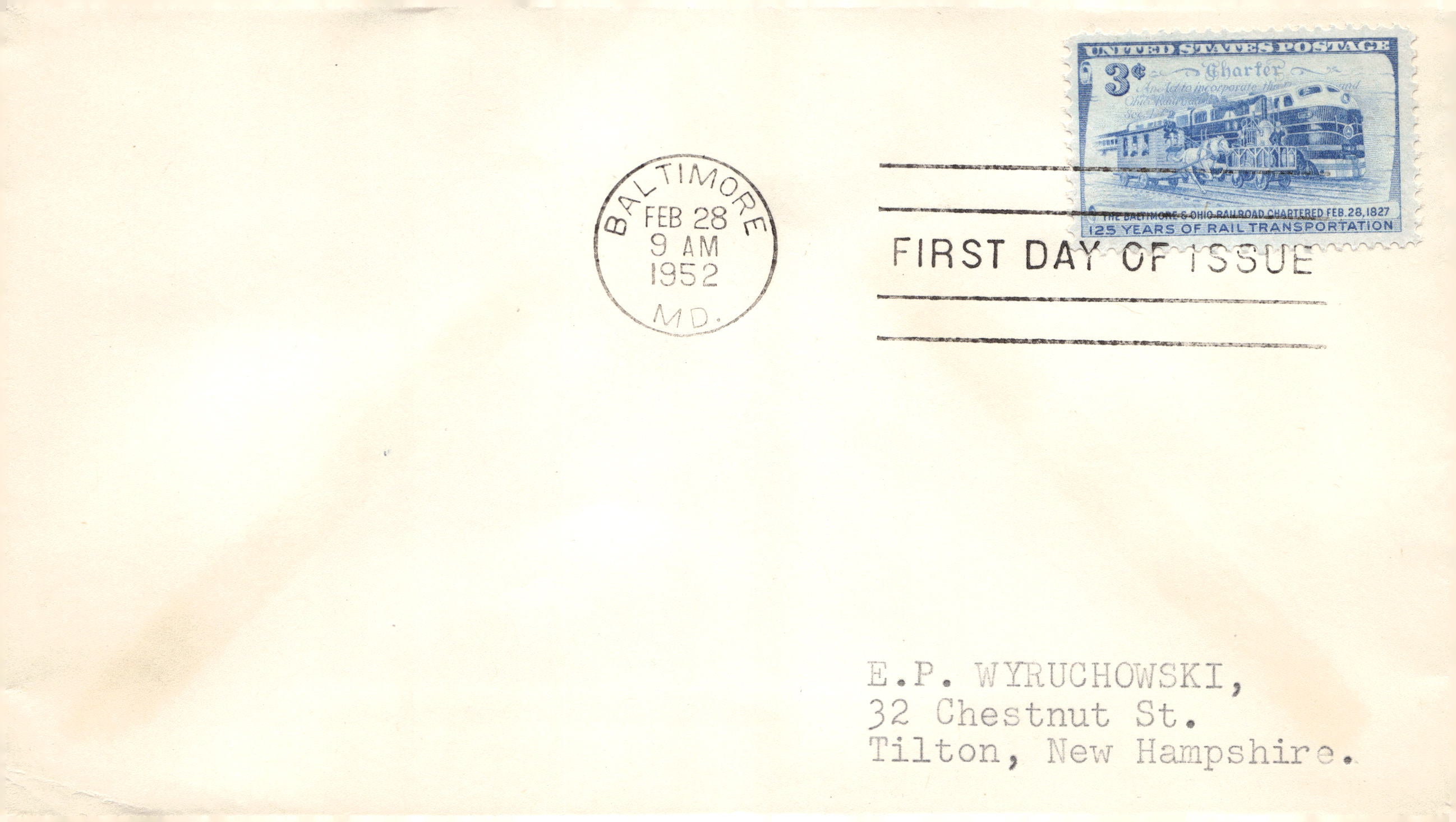 1952-1955 US Postal First Day Cover Envelope Lot of 5
