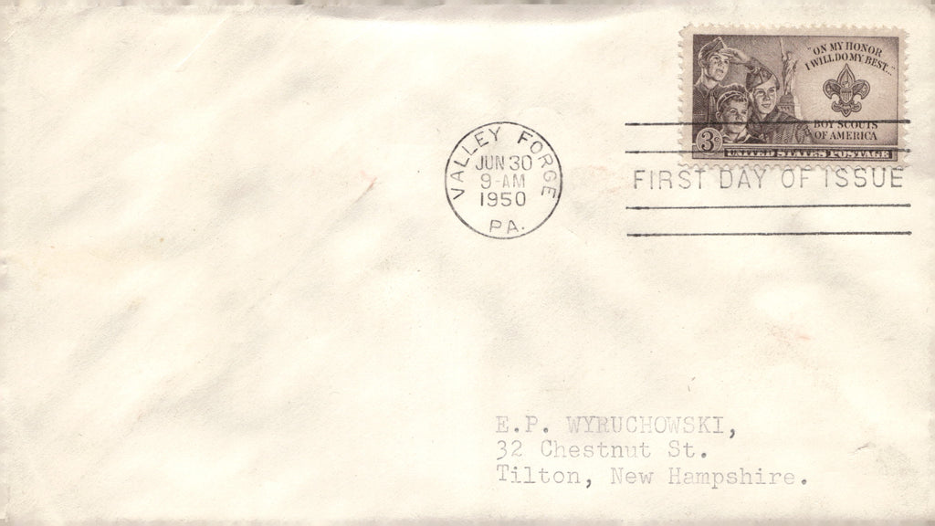 1950-1955 US First Day Cover Envelope Lot of 4