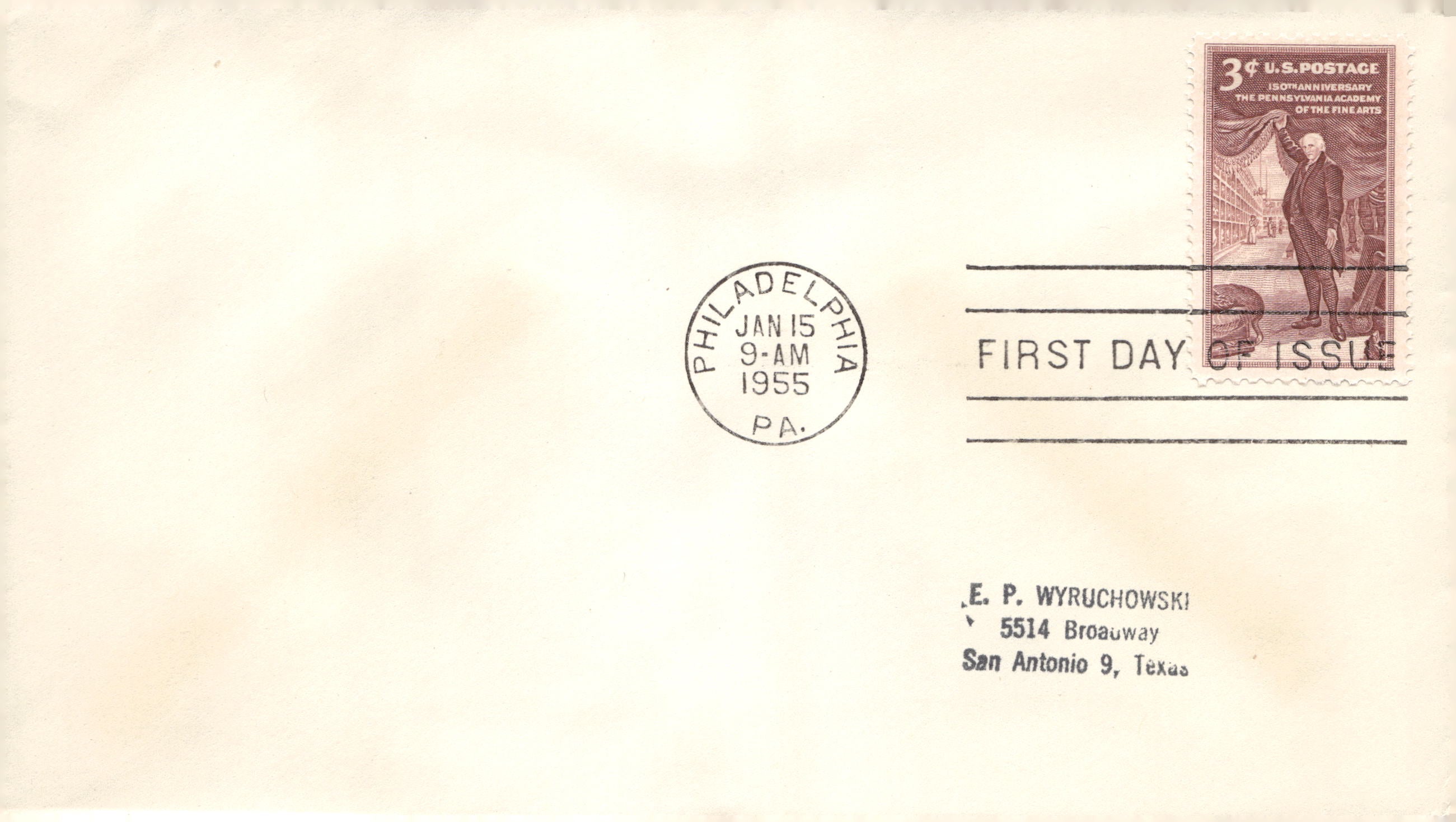 1950-1955 US First Day Cover Envelope Lot of 4