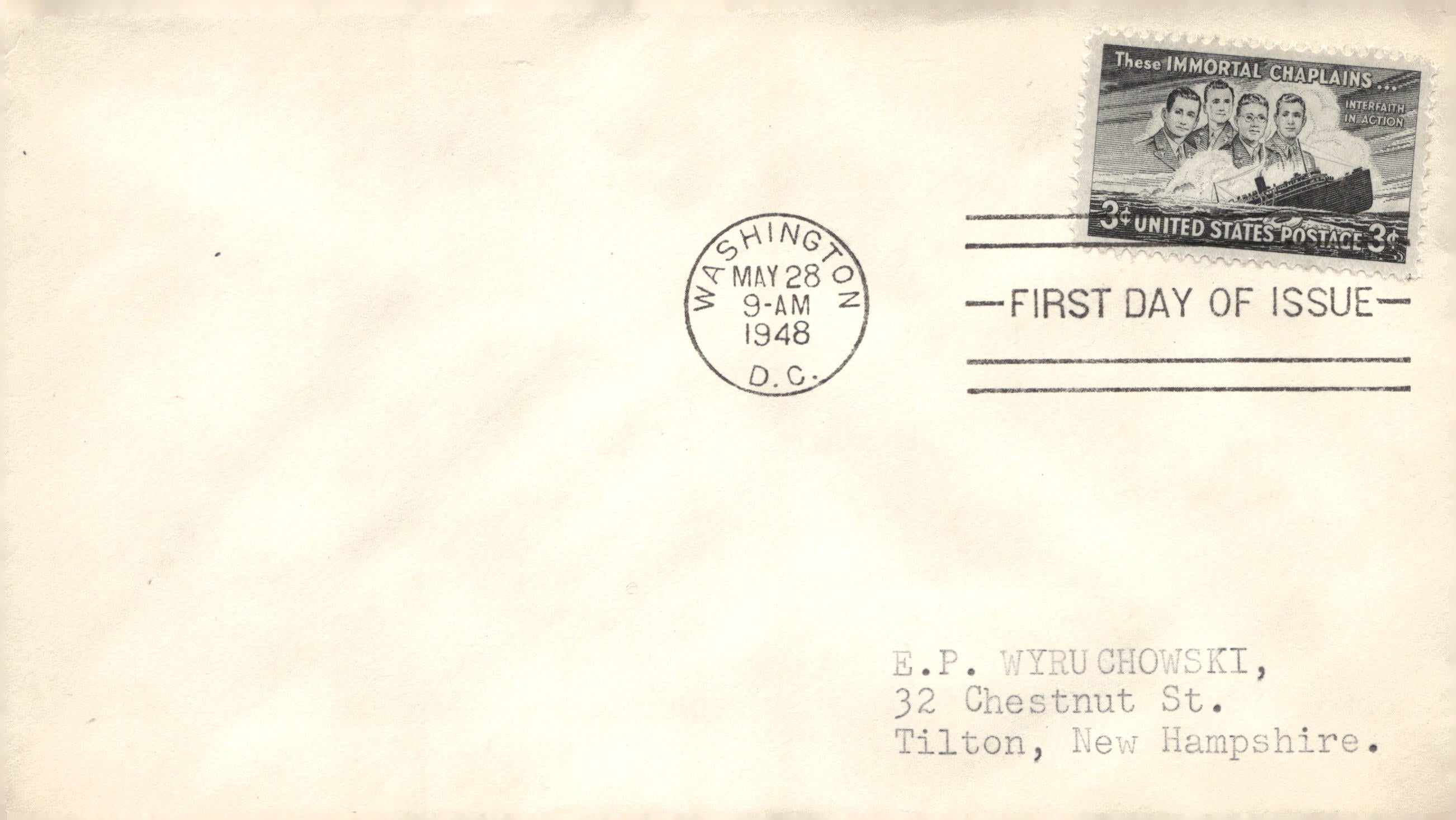 1950-1955 US First Day Cover Envelope Lot of 4