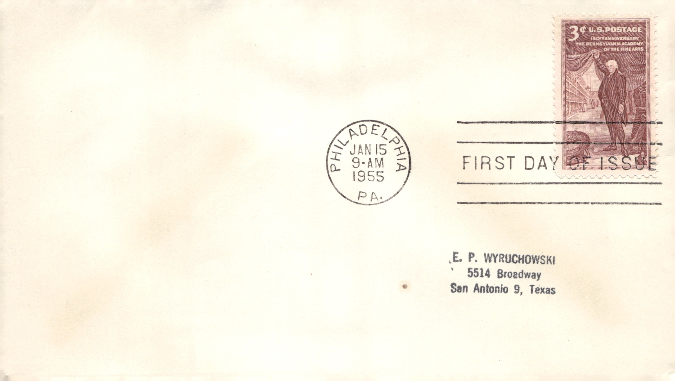 1950-1955 US First Day Cover Envelope Lot of 2