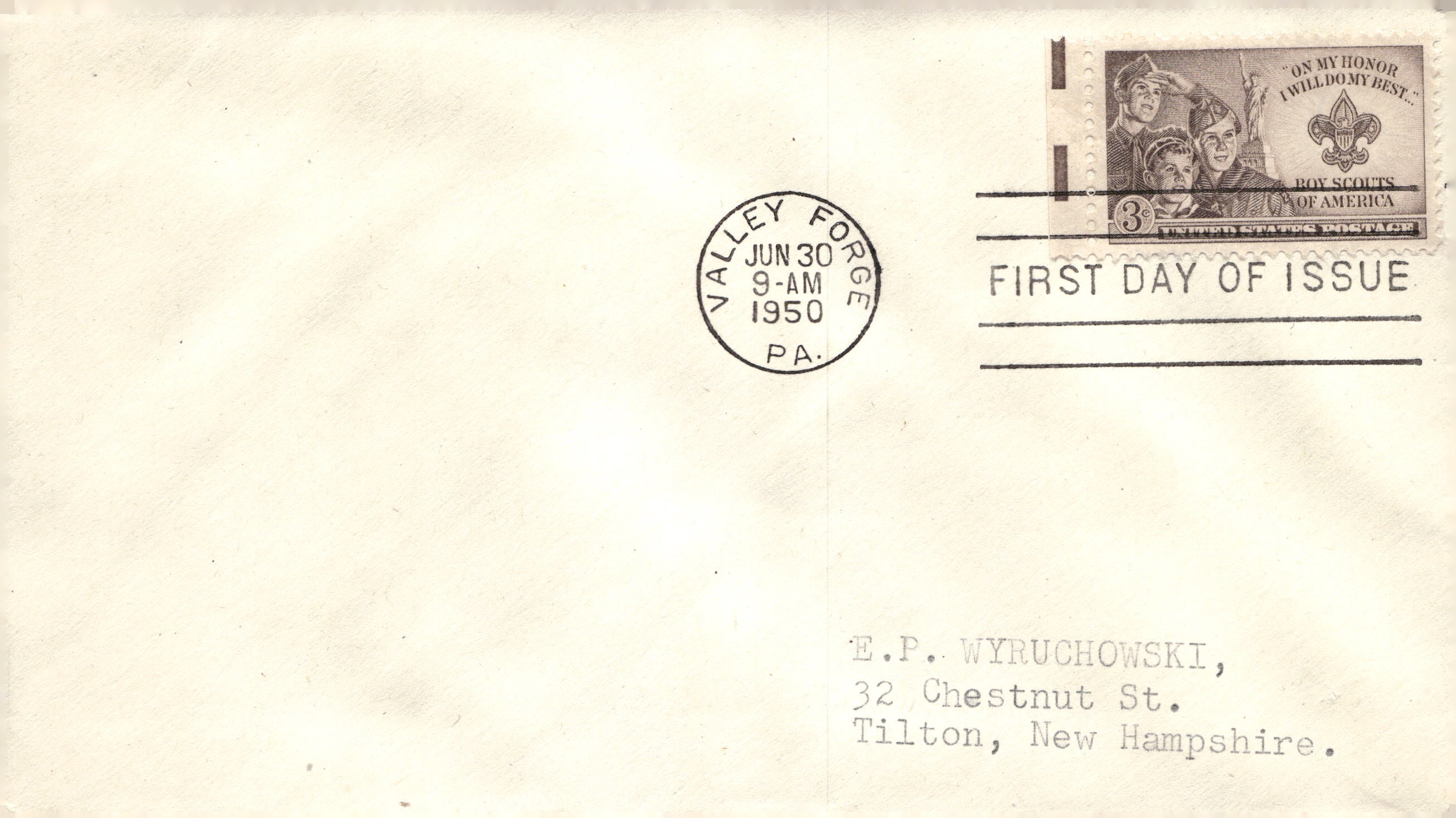 1950-1955 US First Day Cover Envelope Lot of 2