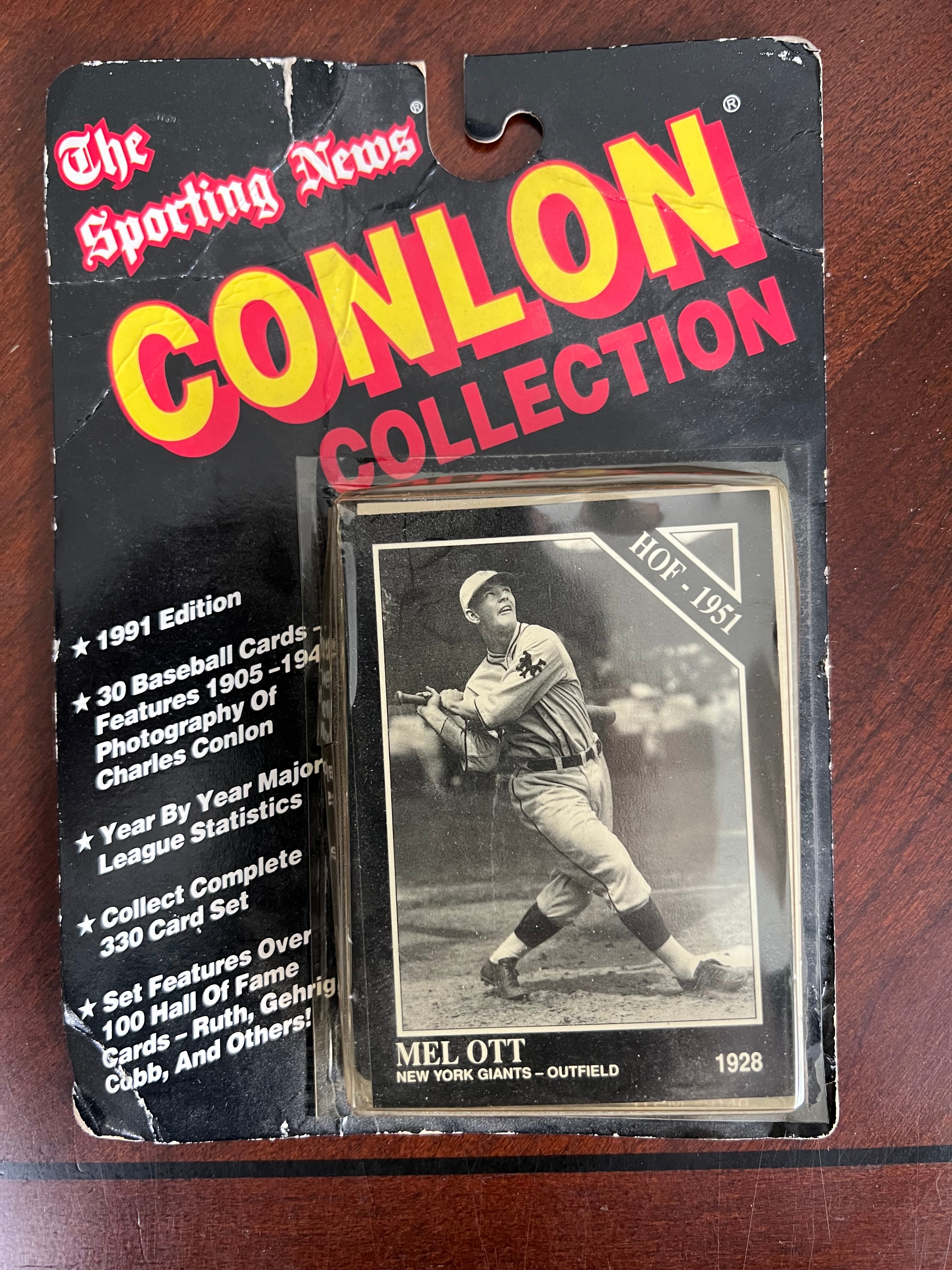 1991 Conlon Collection Blister Pack Mel Ott