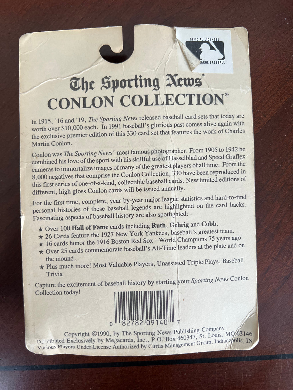 1991 Conlon Collection Blister Pack Mel Ott
