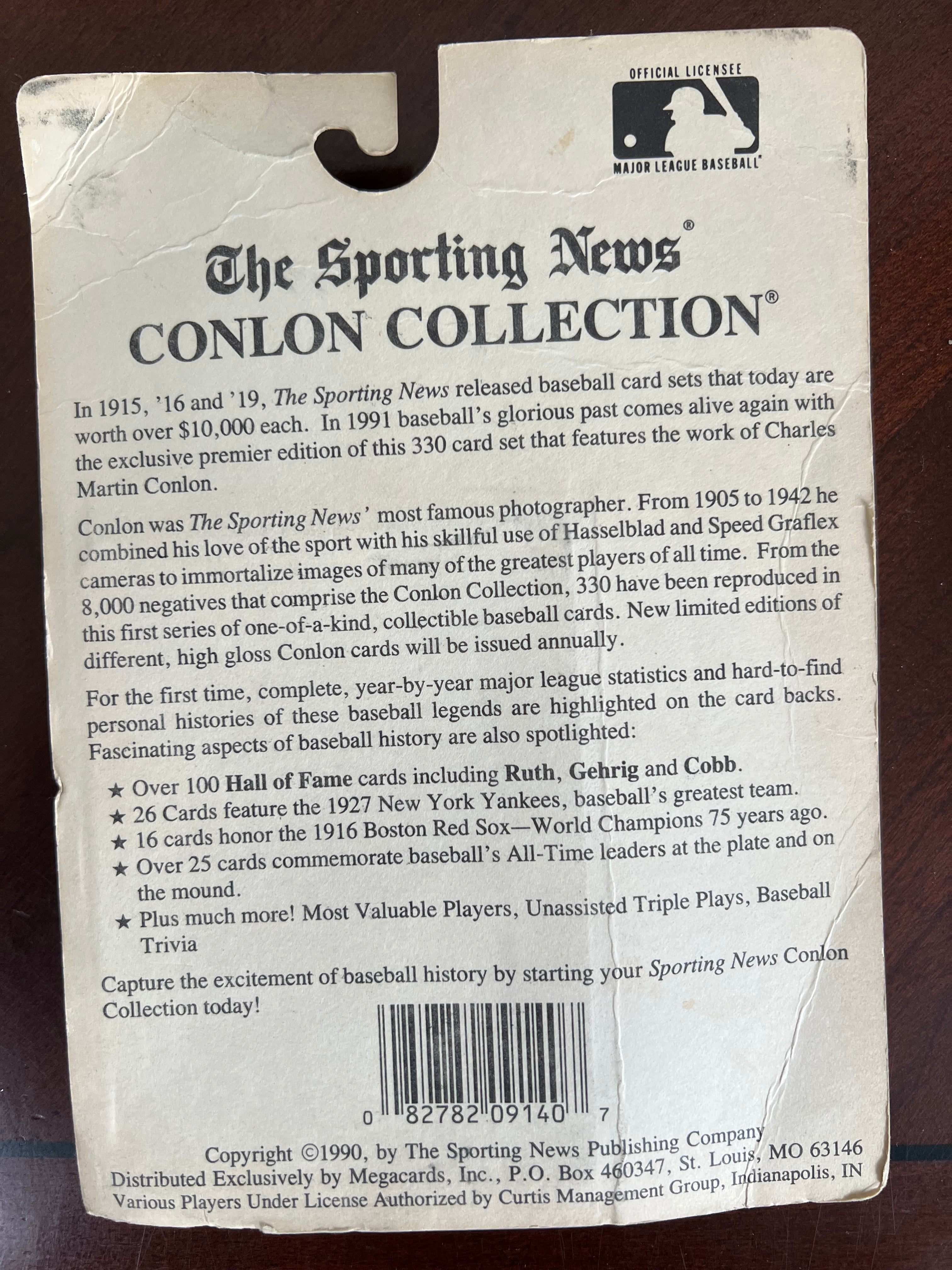 1991 Conlon Blister Pack Rogers Hornsby