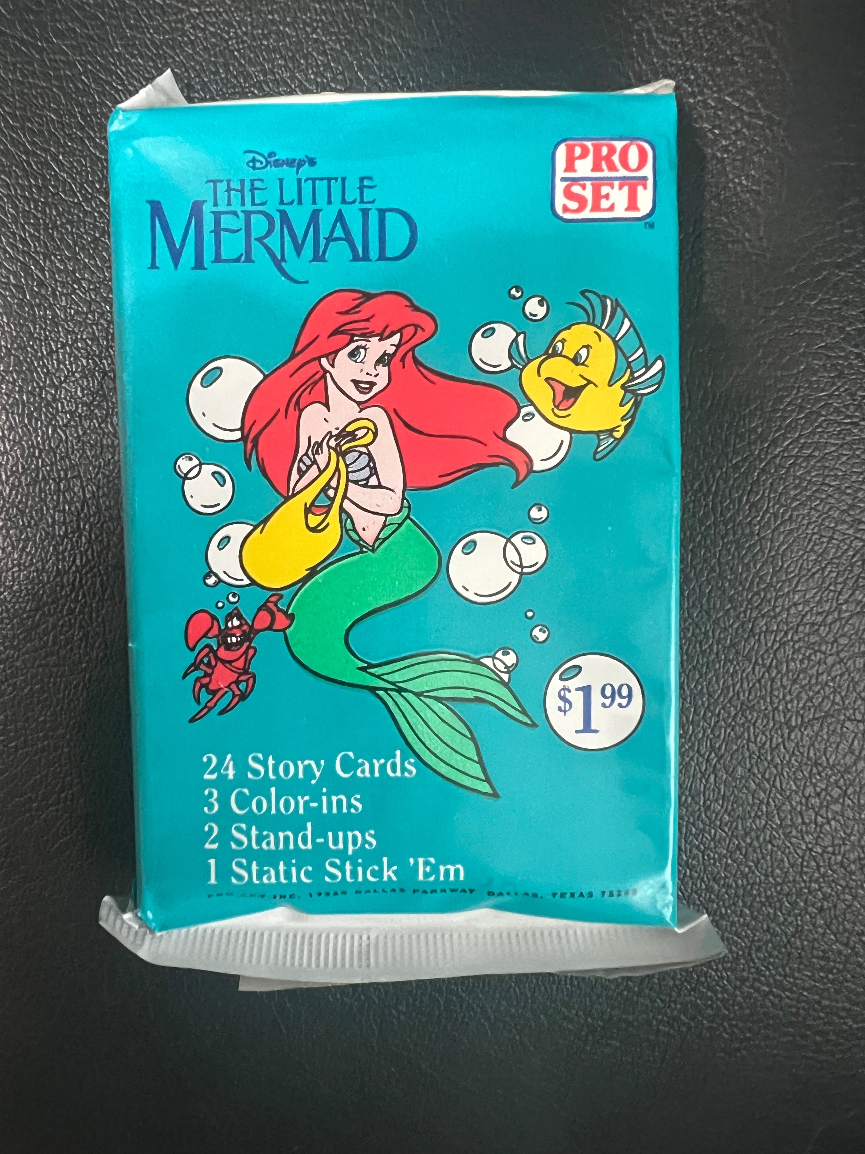 1991 Pro Set Little Mermaid Jumbo Sealed Pack 28 Cards (Rare)