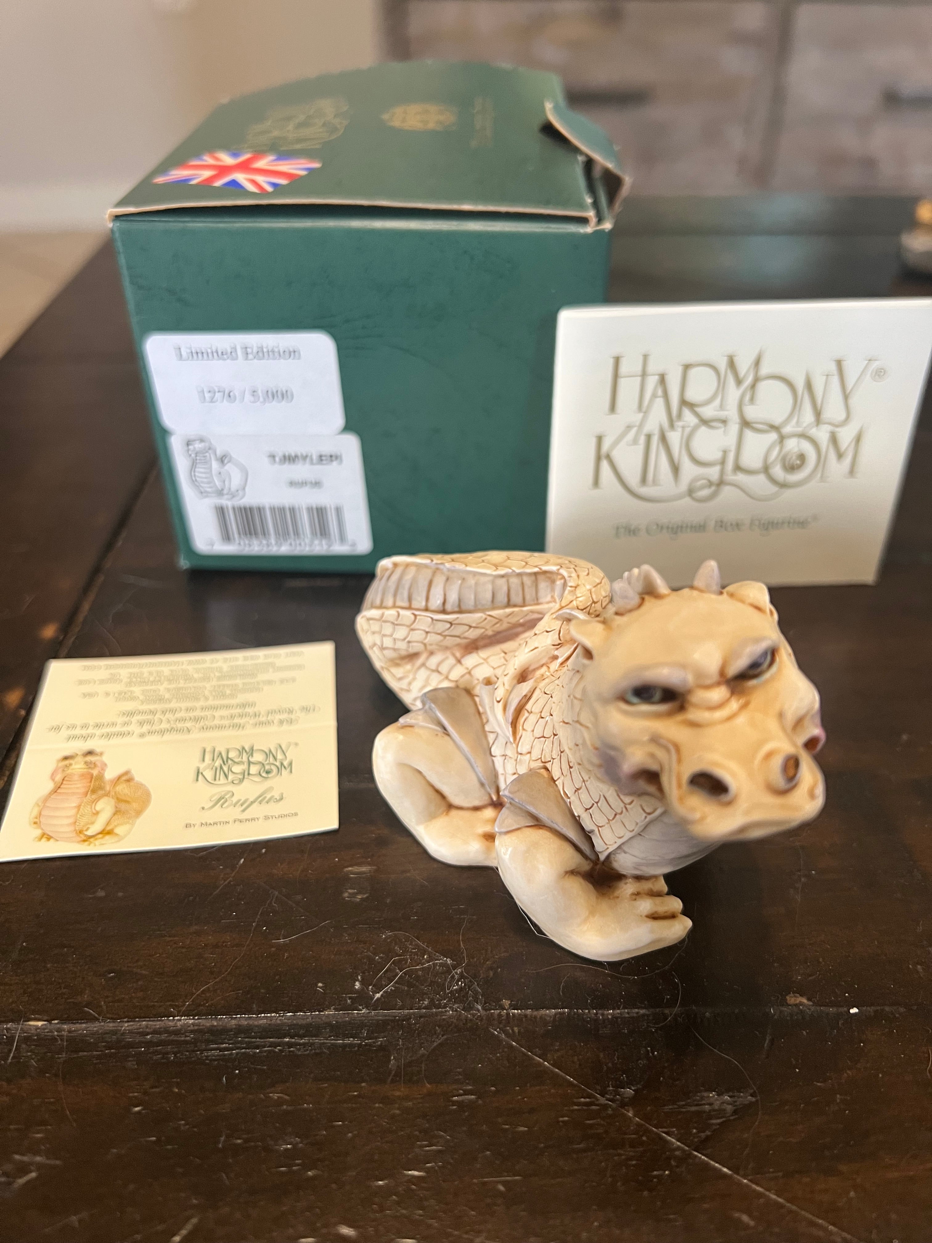 2002 Harmony Kingdom Rufus Dragon Signed 1268/5000