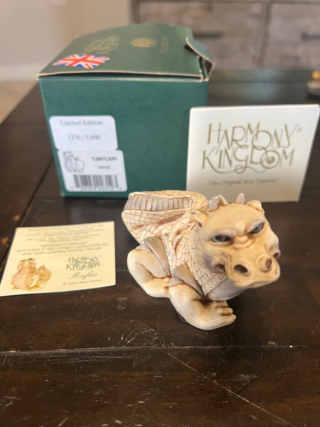 2002 Harmony Kingdom Rufus Dragon Signed 1268/5000