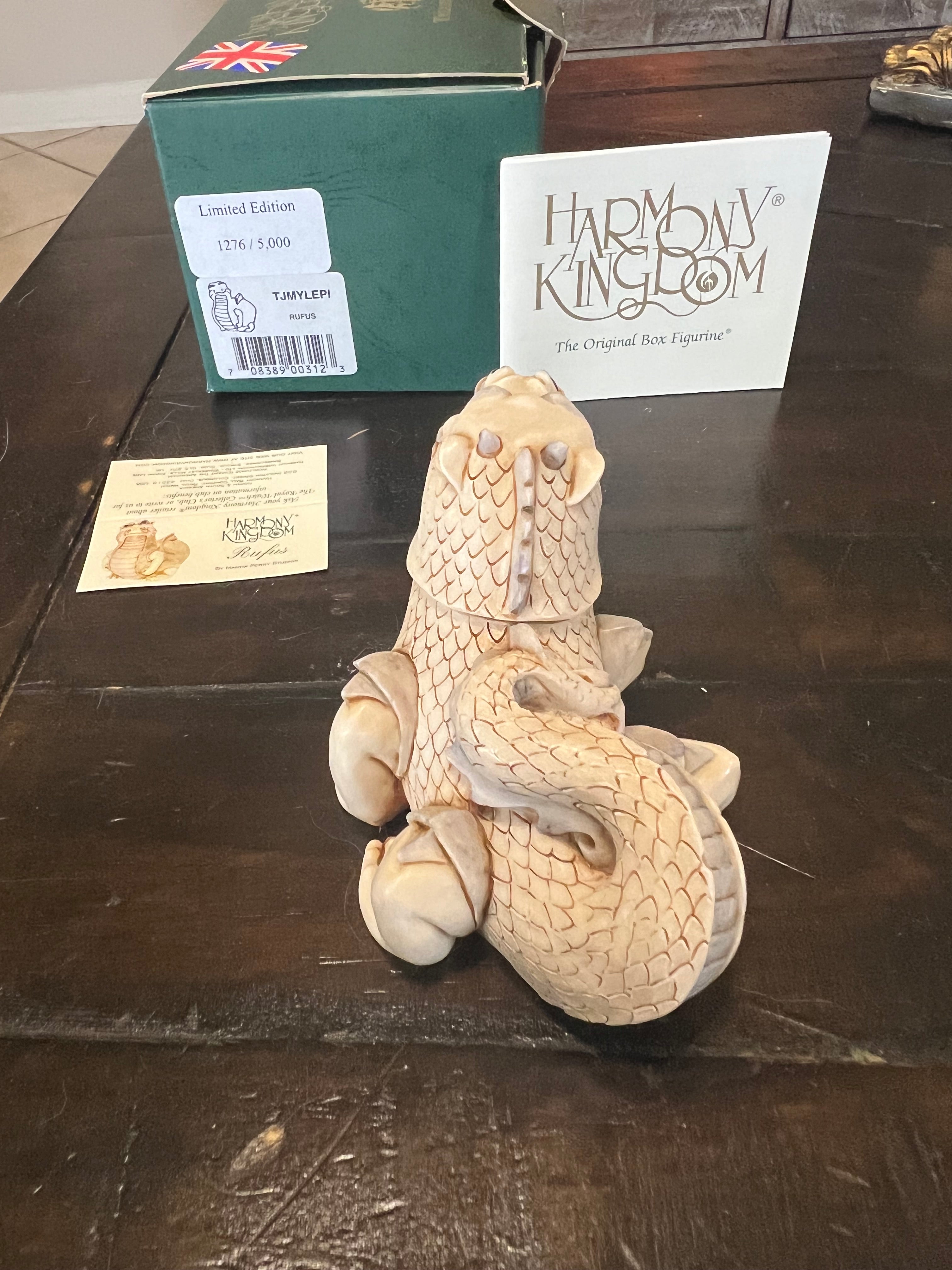 2002 Harmony Kingdom Rufus Dragon Signed 1268/5000