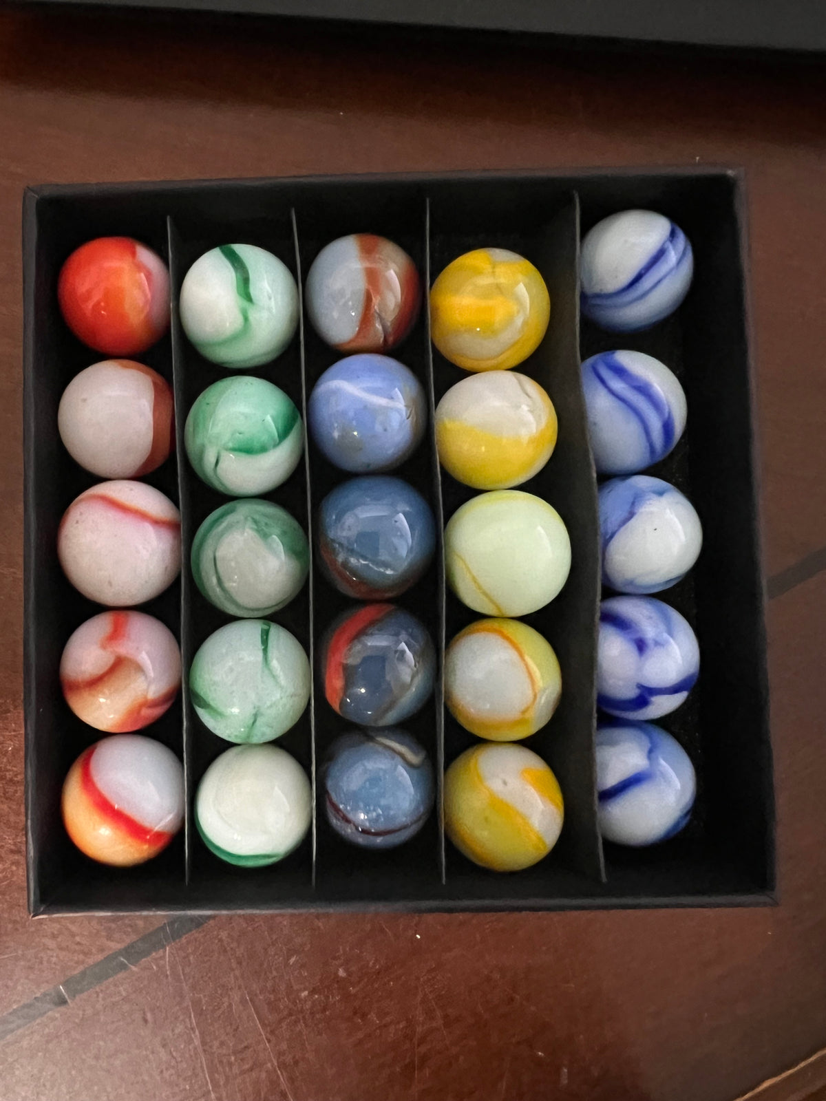 Vintage Glass Marble Lot 25ct Swirl Patch UV Uranium Vaseline Cadmium Slag #MB19