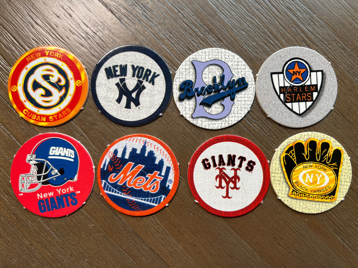 1993 New York Sports Team POG Milkcaps Lot 8 Yankees Mets Giants Dodgers