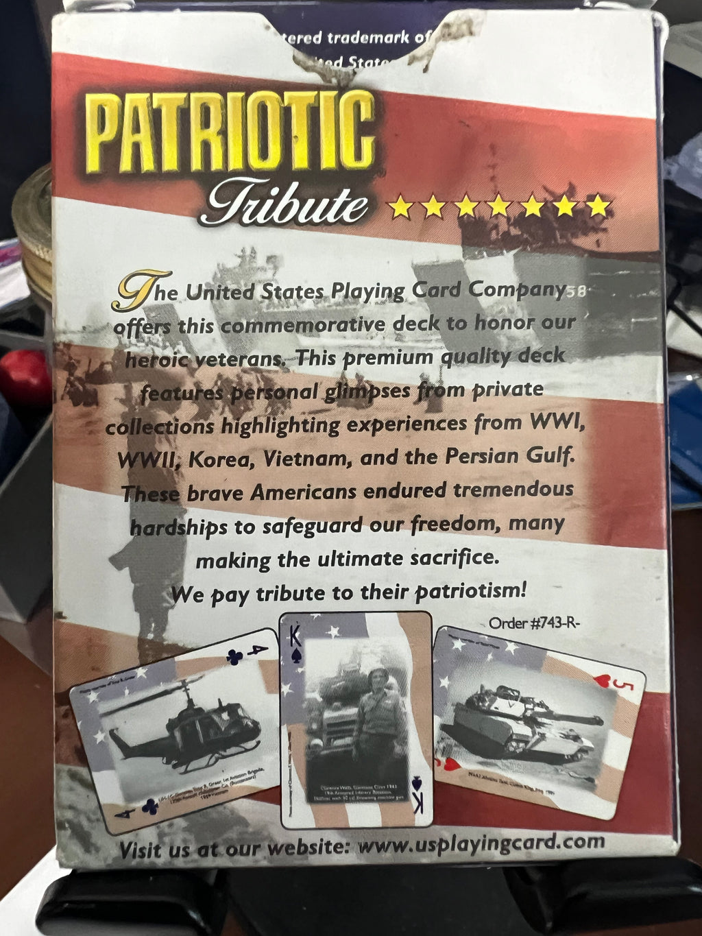 USPCC Patriotic Tribute Military Veterans Playing Cards Deck Bicycle