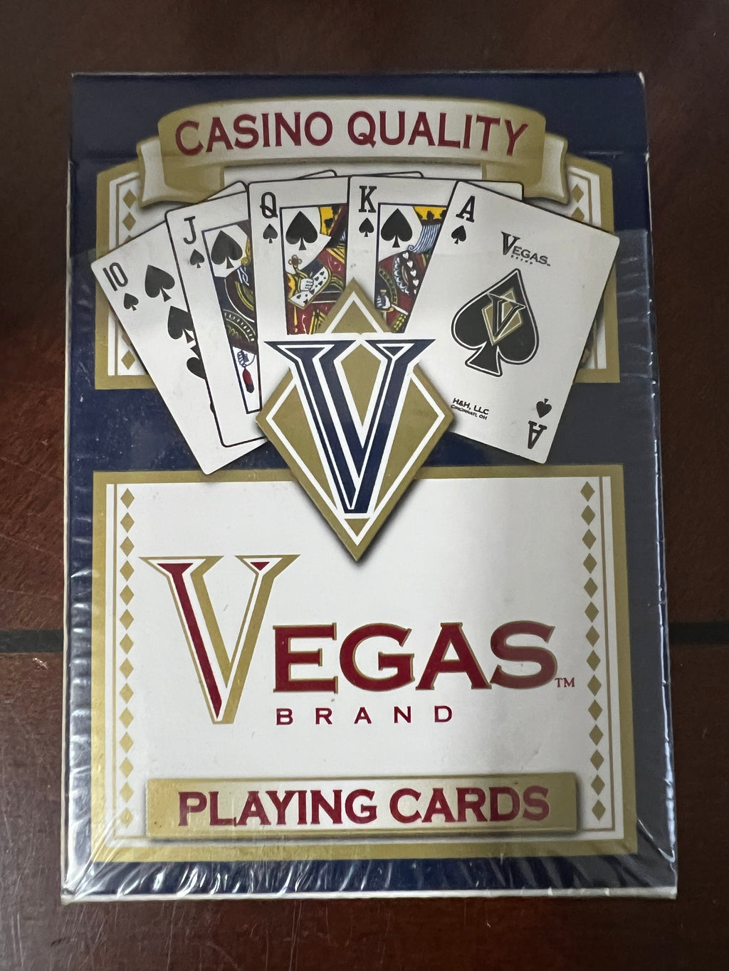 Vegas Brand Casino Quality Poker Playing Cards Deck Blue Diamond Back