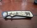 Jaguar Deluxe Knife Grizzly Bear Scrimshaw Folding Pocket Knife With Box