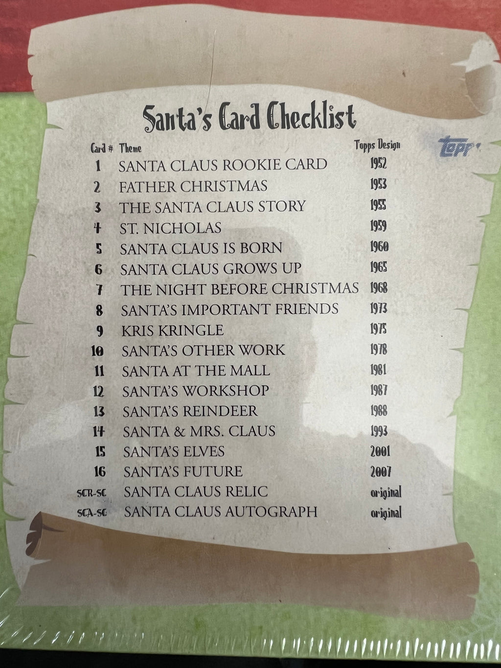 2007 Topps Santa Claus Holiday Set Sealed Box 18 Cards Auto Relic Rookie